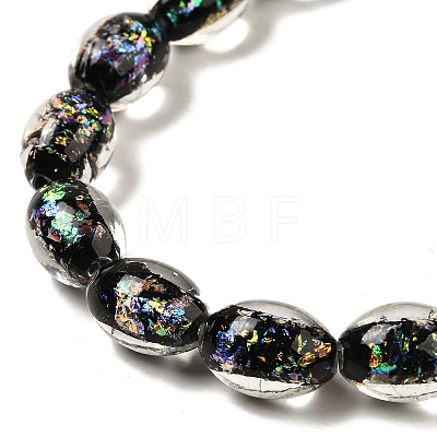 Handmade Dichroic Foil Glass Beads Strands DICH-U001-12D-1