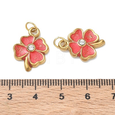 304 Stainless Steel Enamel Pendants STAS-K330-06G-1