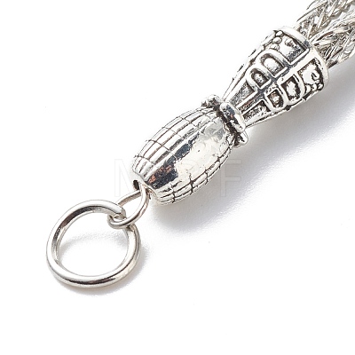 Tibetan Style Alloy Curb Chain Tassel Big Pendants FIND-I025-01F-1