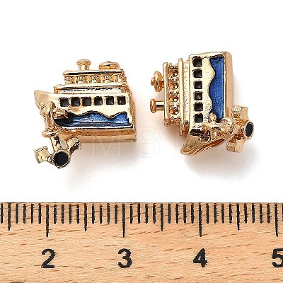 Alloy Enamel European Beads FIND-Q115-05G-1