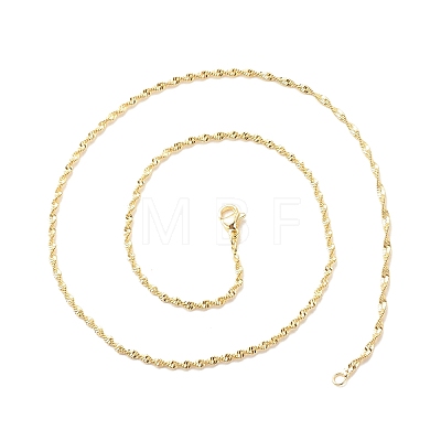 Brass Singapore Chains Necklace for Women X-NJEW-P265-27G-1