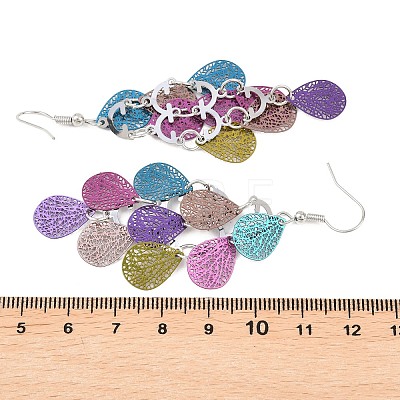 430 Stainless Steel Dangle Earrings EJEW-B157-01E-1