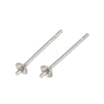 Tarnish Resistant Original Color Stainless Steel Stud Earring Findings X-STAS-Q036-1-1
