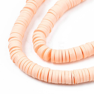 Handmade Polymer Clay Beads Strands CLAY-R089-6mm-033-1