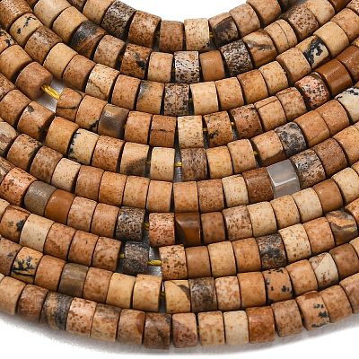 Natural Picture Jasper Beads Strands G-P608-A12-01-1