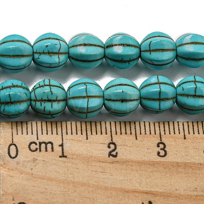 Dyed Synthetic Turquoise Beads Strands G-G075-D02-01-1