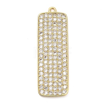 Brass Micro Pave Cubic Zirconia Pendants KK-L229-032G-1