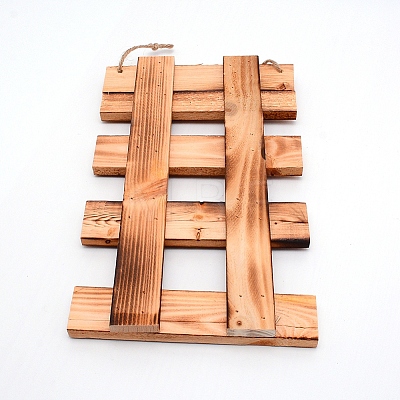 Natural Wood Hanging Wall Decorations HJEW-WH0008-58-1
