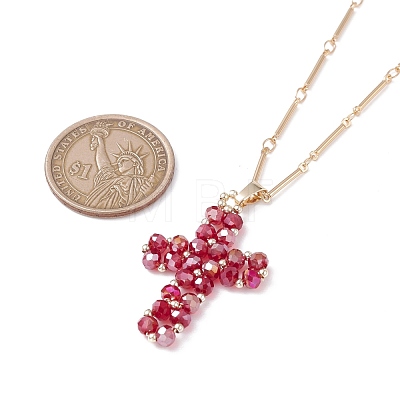 Sparkling Cross Pendant Necklace for Women X1-NJEW-TA00015-1