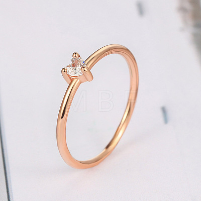 Brass Micro Pave Cubic Zirconia Finger Rings for Women FS-WG4BC3F-12-1