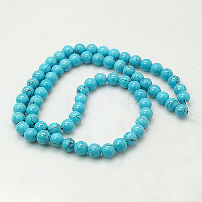 Natural Mashan Jade Round Beads Strands G-D263-12mm-M-1