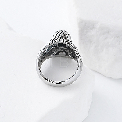 Halloween 304 Stainless Steel Rhinestone Finger Rings GJ8747-3-1