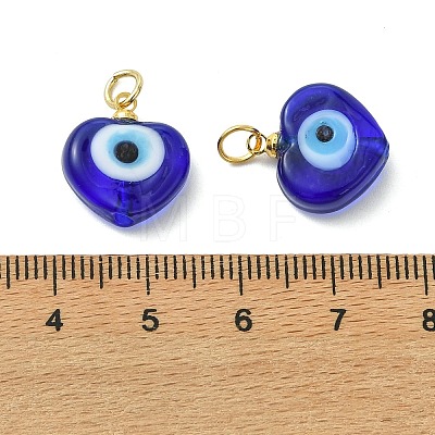 Handmade Evil Eye Lampwork Pendants PALLOY-JF05636-02-1