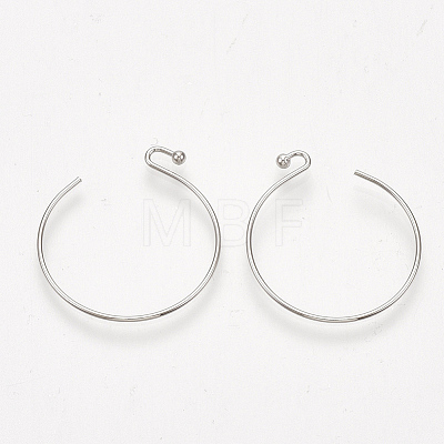 Brass Earring Hooks X-KK-T035-102P-1