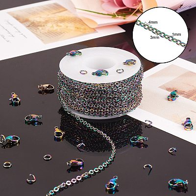 DIY Chain Jewelry Set Making Kit STAS-SZ0002-27-1