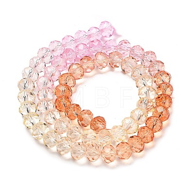 Transparent Painted Glass Beads Strands DGLA-A034-T6mm-A20-1