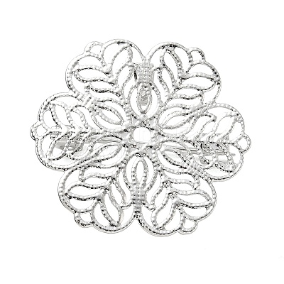 Flower Brass Lapel Pin Brooches for Clothes KK-CBA19A0-02P-1
