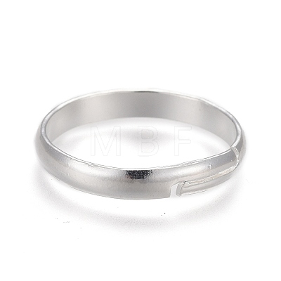 Adjustable 201 Stainless Steel Plain Band Rings STAS-P249-25A-S-1