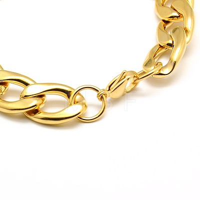 Trendy Men's 304 Stainless Steel Figaro Chain Bracelets STAS-A028-B019-1