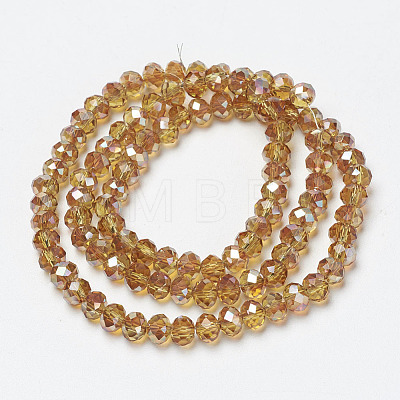 Electroplate Glass Beads Strands EGLA-A034-T6mm-J13-1