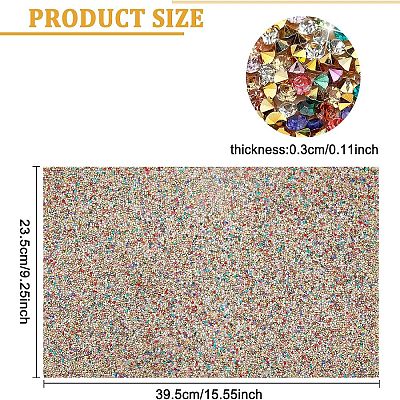 Glitter Resin Hotfix Rhinestone(Adhesive On The Back) DIY-WH0166-23E-1