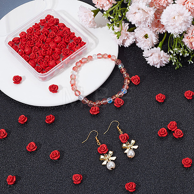 80Pcs Cinnabar Beads FIND-SC0014-38-1