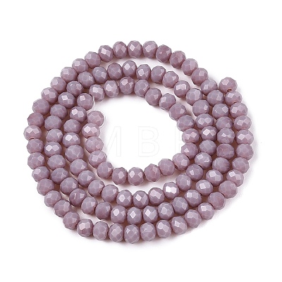 Opaque Solid Color Imitation Jade Glass Beads Strands EGLA-A044-P4mm-D13-1