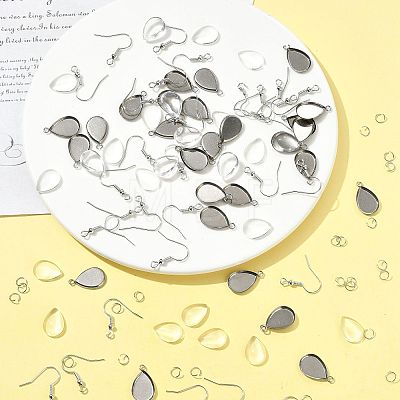 DIY Teardrop Dangle Earring Making Kits DIY-FS0009-19-1