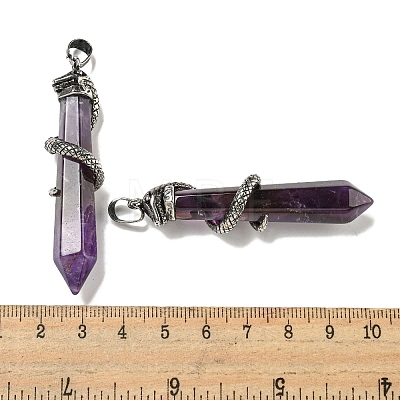 Natural Amethyst Pointed Big Pendants G-F766-07AS-03-1