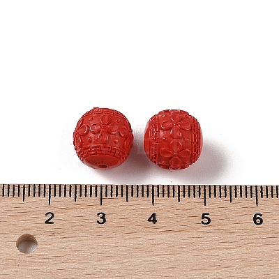 Synthetic Coral Carved Beads CORA-C001-08B-1