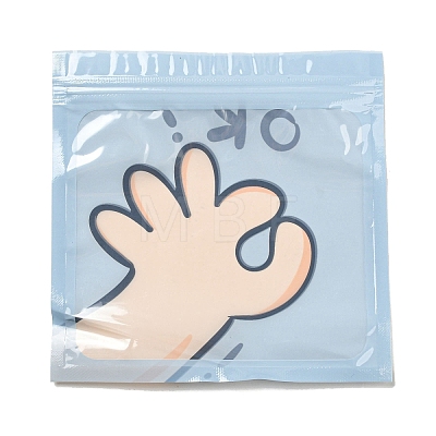 Square Plastic Packaging Zip Lock Bags OPP-K001-06B-1