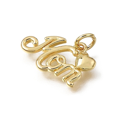 Mother's Day Brass Pendants KK-L276-02G-1