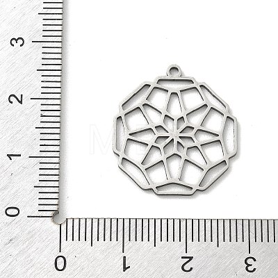 Hollow 201 Stainless Steel Pendants STAS-B136-11P-1