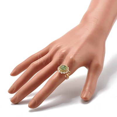 Natural Green Aventurine Finger Ring for Girl Women X1-RJEW-TA00012-1-1