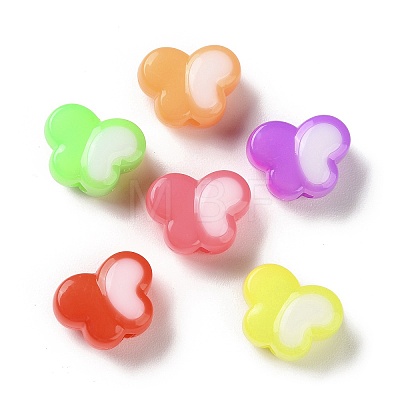 Two Tone Opaque Acrylic Beads SACR-I005-01B-1