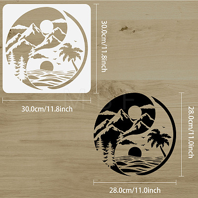 PET Hollow Out Drawing Painting Stencils DIY-WH0391-0075-1