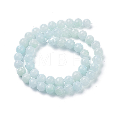 Natural Yellow Jade Beads Strands X-G-G598-6mm-YXS-20-1