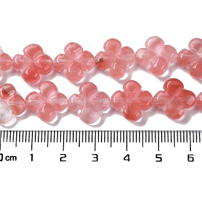 Cherry Quartz Glass Beads Strands G-M418-D05-01-1