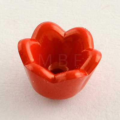 Opaque Acrylic Flower Bead Caps X-SACR-Q099-M45-1