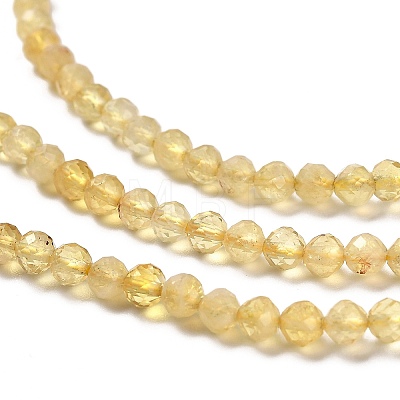 Natural Citrine Beads Strands G-Z074-A03-02-1