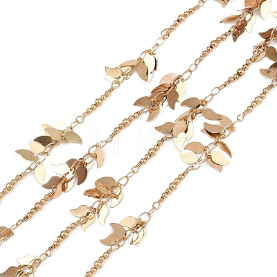 Brass Leaf Link Chains CHC-H115-30G-1