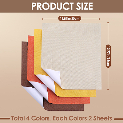 CRASPIRE 8 Sheets 4 Colors Linen Book Covers DIY-CP0010-67A-1