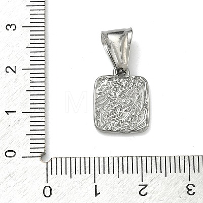 Textured 304 Stainless Steel Pendants STAS-D225-01P-1