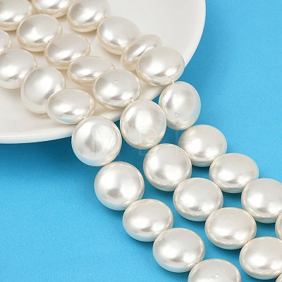 Electroplated Shell Pearl Beads Strands BSHE-G027-13E-1