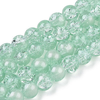 Translucent Crackle Glass Beads Strands X-CCG-T003-01J-1