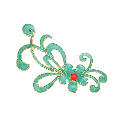 Chinese Style Alloy Enamel Chandelier Components Links X-ENAM-E329-70B-G-1