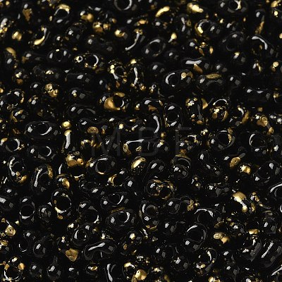 Spray Painted Glass Seed Beads SEED-F005-08A-03-1