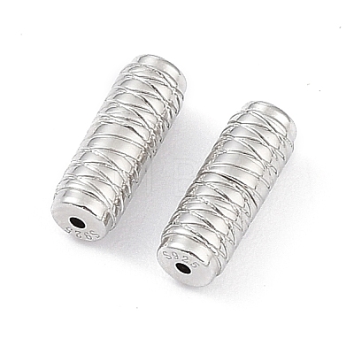 Anti-Tarnish Rhodium Plated 925 Sterling Silver Screw Clasps STER-K173-13P-1