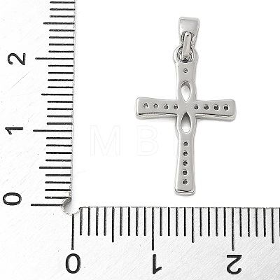 Brass Micro Pave Cubic Zirconia Pendants KK-U056-51P-1