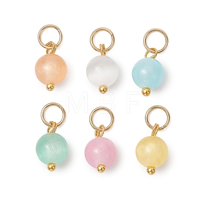 Dyed Natural Selenite Pendants PALLOY-JF05224-01-1